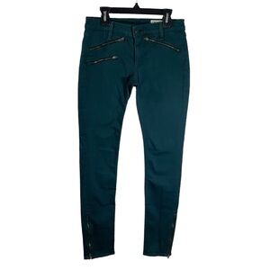Rag & Bone Green Moto Jeans Skinny